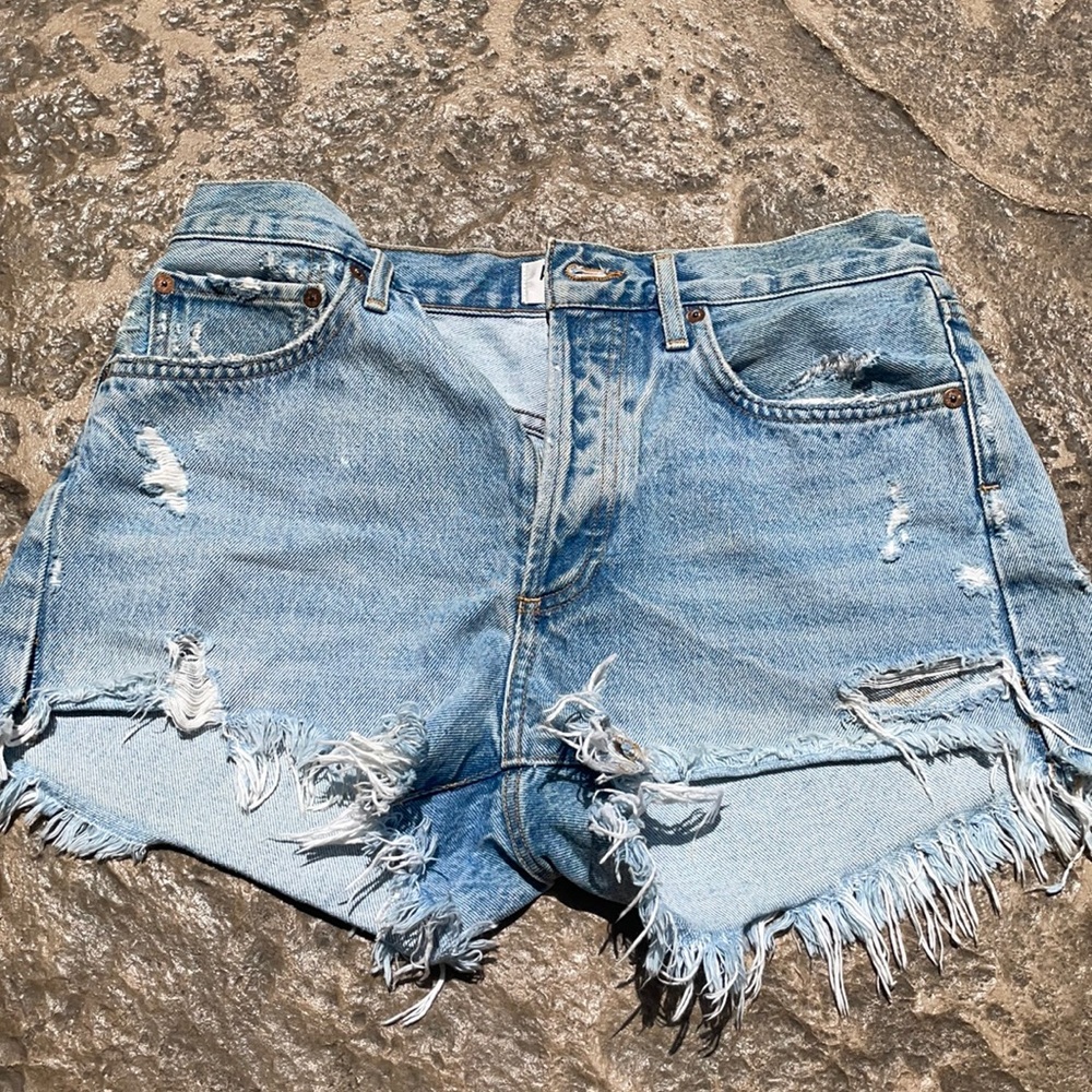 SOLD AGOLDE. Denim shorts; Size 27